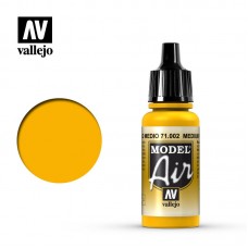 Acrylicos Vallejo - 71002 - 模型噴塗色彩 Model Air - 中階黃色 Medium Yellow - 17 ml.(NT 100)(6/盒)