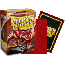 龍盾Dragon Shield 100 - AT-11037- 龍盾卡套標準尺寸(100入)Standard Deck Protector Sleeves - 磨砂Matte Ruby紅寶石色 (NT350)