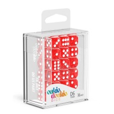 Oakie Doakie Dice - 12mm 透明系列骰 紅色六面骰（36入） - D6 Dice 12 mm Translucent - Red (36 Dice) - ODD400009（NT 260）