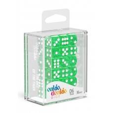 Oakie Doakie Dice - 12mm 晶亮系列骰 綠色六面骰（36入） - D6 Dice 12 mm Speckled - Green (36 Dice) - ODD400016（NT 330）