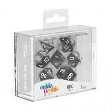 Oakie Doakie Dice - RPG套骰 大理石系列骰 黑色（七顆） - RPG Set Marble - Black (7 Dice) - ODD500004（NT 200）