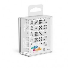 Oakie Doakie Dice - 12mm 不透明系列骰 白色六面骰（36入） - D6 Dice 12 mm Solid - White (36 Dice) - ODD400028（NT 260）