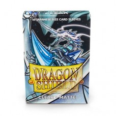 龍盾Dragon Shield 60 - AT-11101- Deck Protector Sleeves - Japanese size龍盾卡套日規尺寸(60入) Matte - Clear磨砂透明(NT220)