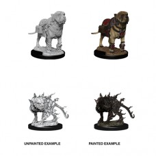 Wizkids - 龍與地下城未上色模型「獒犬與暗影獒犬」 - D&D - Nolzur's Marvelous Miniatures - Mastif & Shadow Mastif - 90017（NT 180）