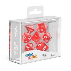 Oakie Doakie Dice - RPG套骰 透明系列骰 紅色（七顆） - RPG Set Translucent - Red(7) - ODD500009（NT 200）