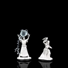 WizKids - 龍與地下城未上色模型「卓爾精靈法師與祭司」 - D&D - Nolzur's Marvelous Miniatures - Drow Mage & Drow Priestess - 90071（NT 180）