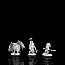 WizKids - 龍與地下城未上色模型「狗頭人發明家、龍衛與術士」 - D&D - Nolzur's Marvelous Miniatures - Kobold Inventor, Dragonshield & Sorcerer - 90064（NT 180） (絕版)