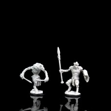 WizKids - 龍與地下城未上色模型「豺狼人與豺狼人噬肉者」 - D&D - Nolzur's Marvelous Miniatures - Gnoll & Gnoll Flesh Gnawer - 90066（NT 180）