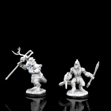 Wizkids - 龍與地下城未上色模型「蜥蜴人與蜥蜴人薩滿」 - D&D - Nolzur's Marvelous Miniatures - Lizardfolk & Lizardfolk Shaman - 90074（NT 180）