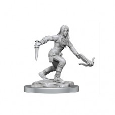 WizKids - 龍與地下城未上色模型 -  「半精靈盜賊女性」 D&D - Nolzur's Marvelous Miniatures - Half-Elf Rogue Female（NT 180）90485 (絕版)