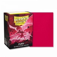 龍盾Dragon Shield 100 - 標準尺寸Standard Deck Protector Sleeves - 雙面色磨砂卡套Dual Matte - 怒火紅Fury - AT-15055(NT 420)