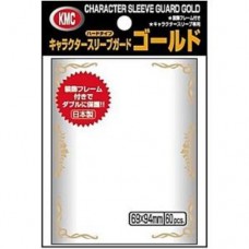 KMC 60 第三層金邊卡套 Clear Character Sleeve Guard - Gold  69 x 94 mm- Gold (New 2023) - 618